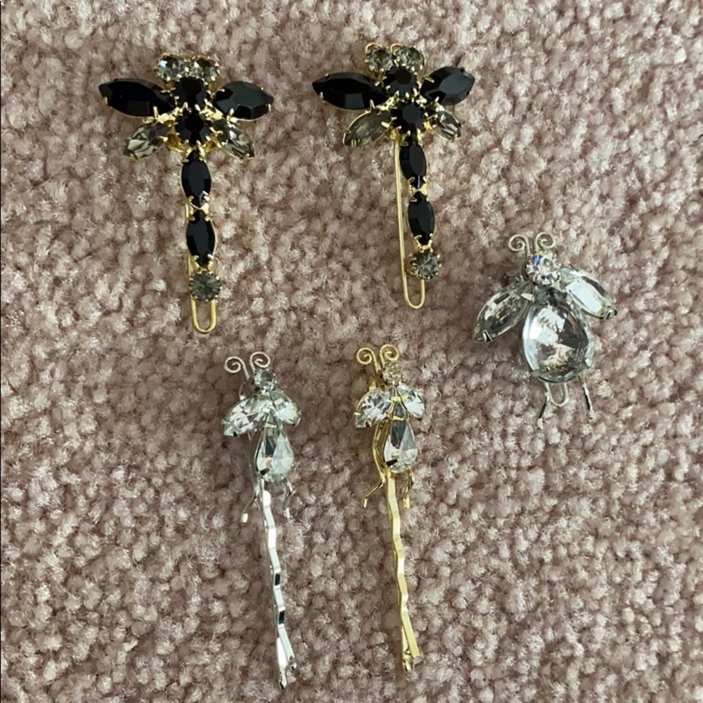 Bedazzled Hair Clips